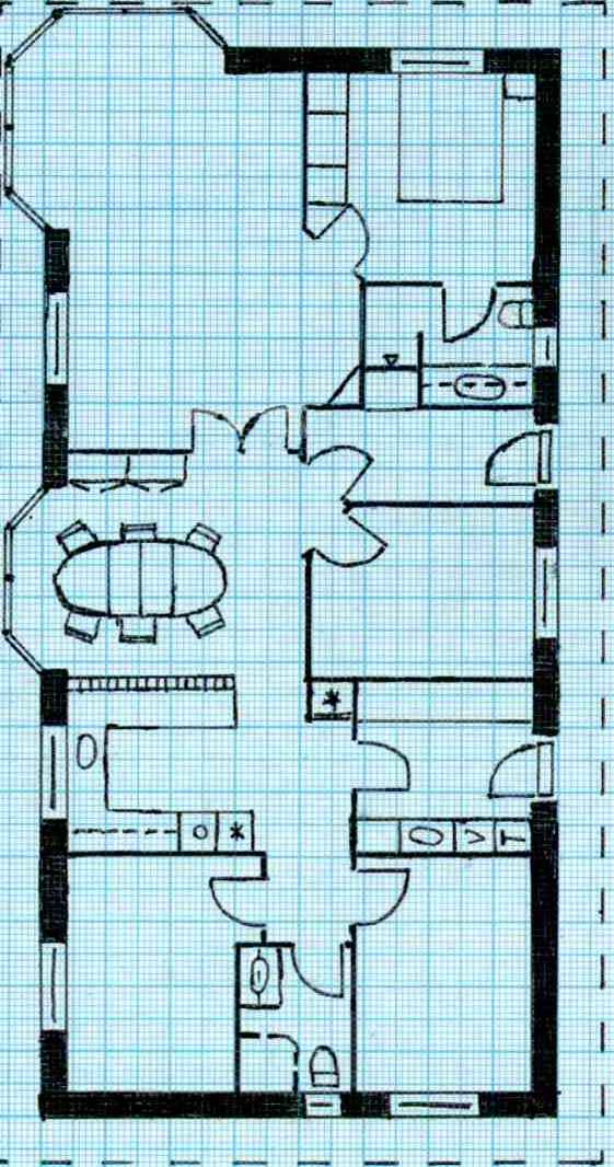 Anden version af huset (p� millimeterpapir)